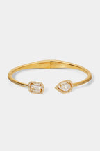 RADIANT CZ HALO HINGED BRACELET Gold