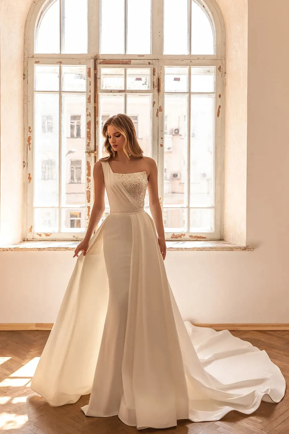 Mikaella dress and overskirt