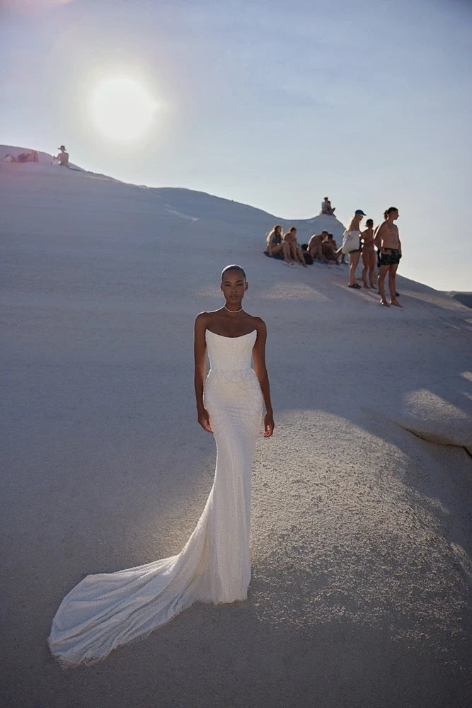 Coral dress and overskirt