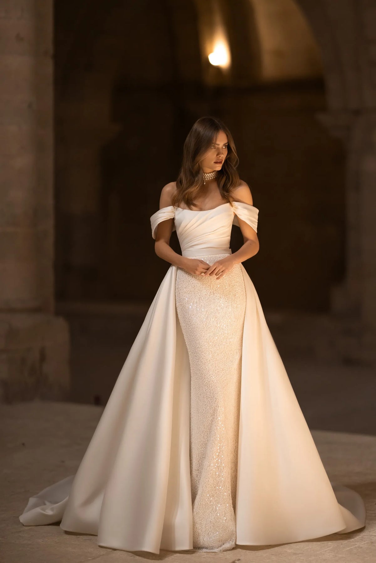 Atlanta dress and overskirt