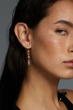 BEATRIX CZ FRONT AND BACK EARRINGS gold
