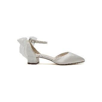 Kacy bow- Ivory Satin