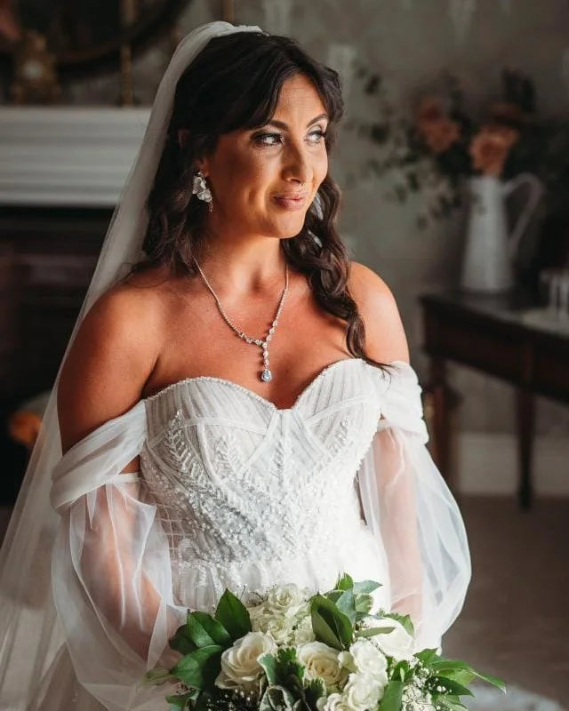 Bridal gown detail