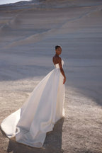 Coral dress and overskirt