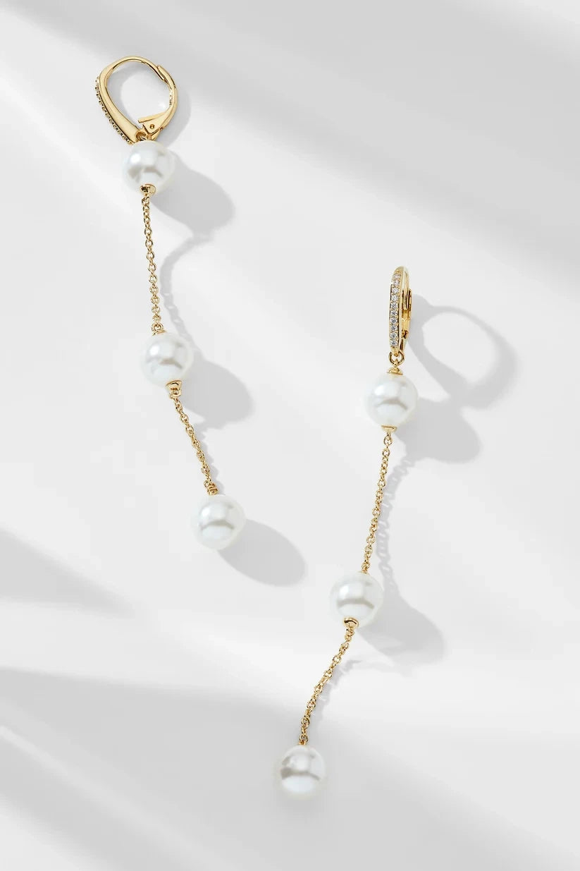 DOT DOT DOT LINEAR LEVERBACK EARRINGS
