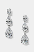 CHLOE PEAR DROP EARRINGS Silver