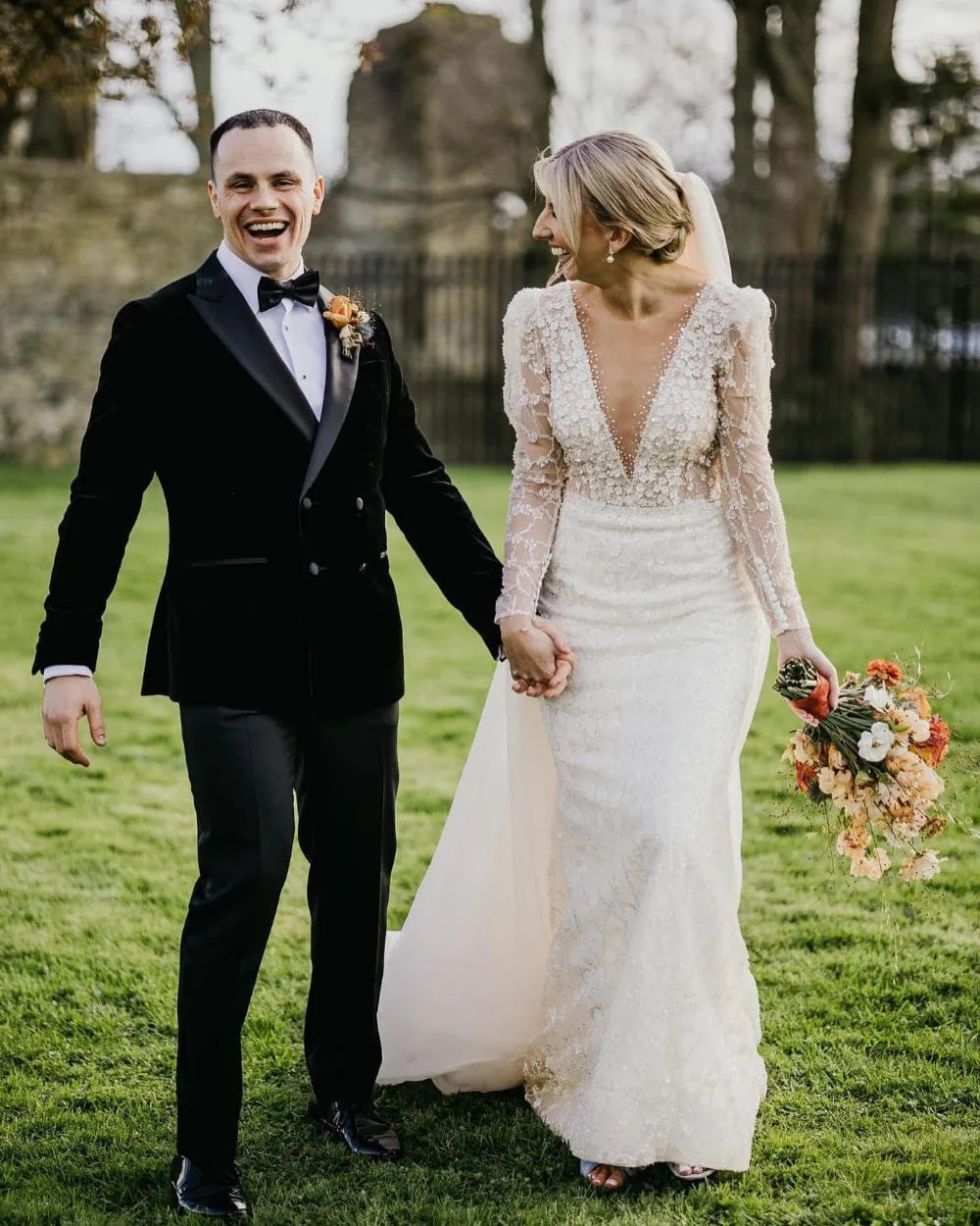 Bridal gown detail