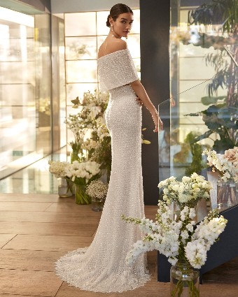 Rosa Clara Style #Memphis Dress and cape #0 Natural/Nude thumbnail