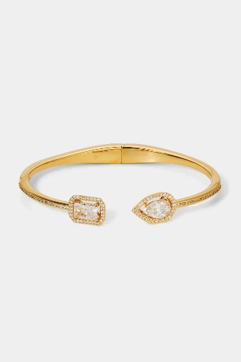 Nadri Style #RADIANT CZ HALO HINGED BRACELET Gold #1 Gold thumbnail