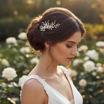 Athena Bridal Jewellery Style #Wendy Hair comb #1 thumbnail