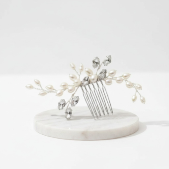 Athena Bridal Jewellery Style #Pearl hair comb #1 thumbnail